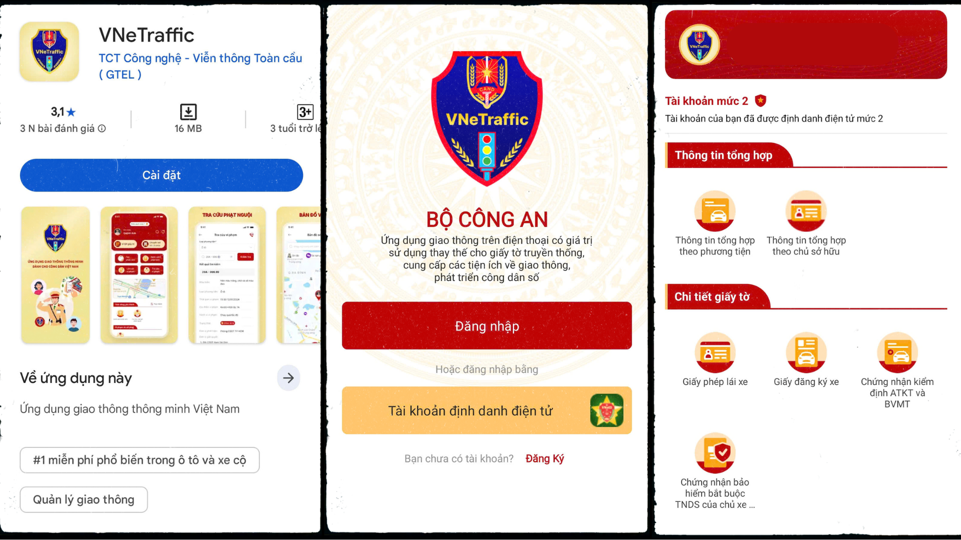 đổi giấy phép lái xe trên VNeTraffic